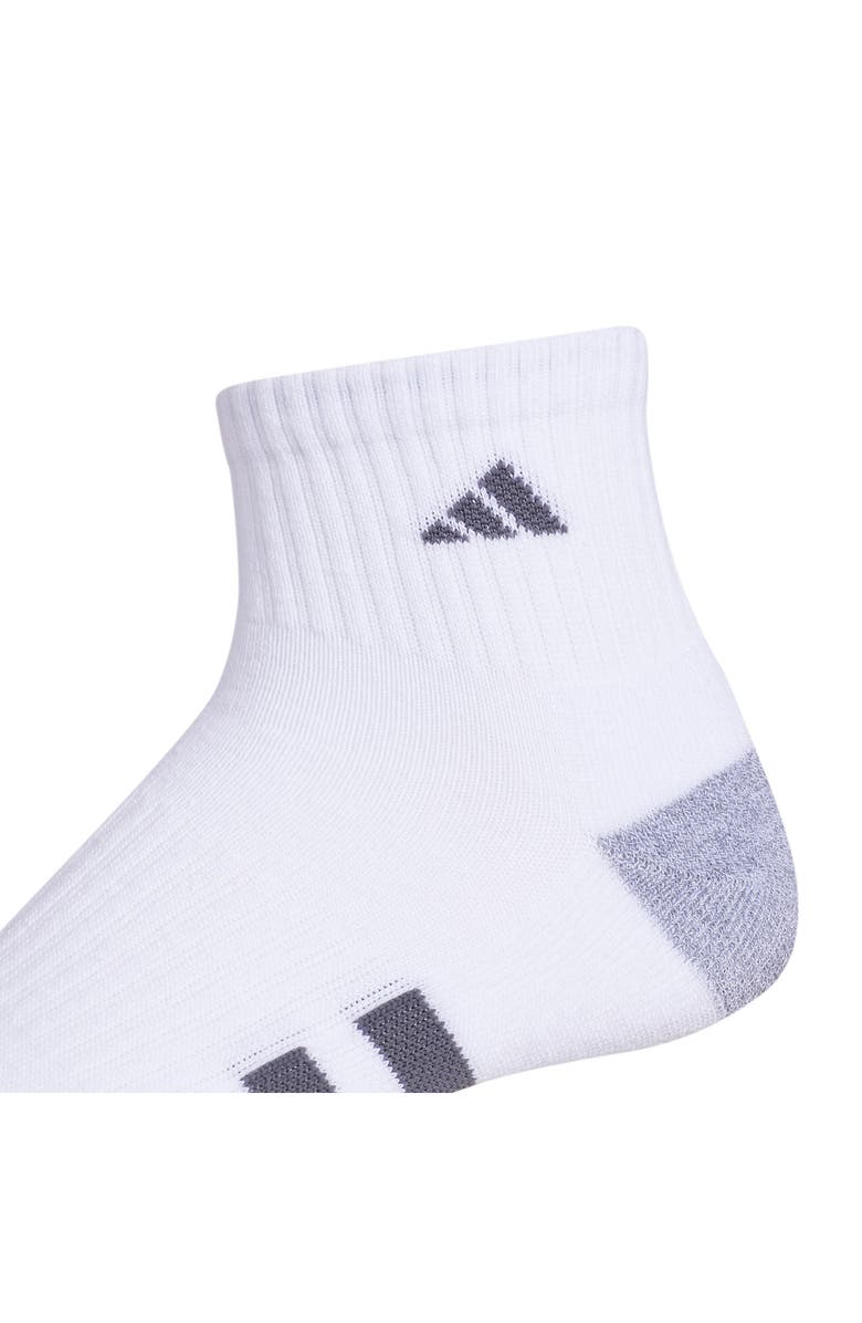adidas Pack of 3 Cushioned Quarter Socks, Alternate, color, White/ Grey/ Grey
