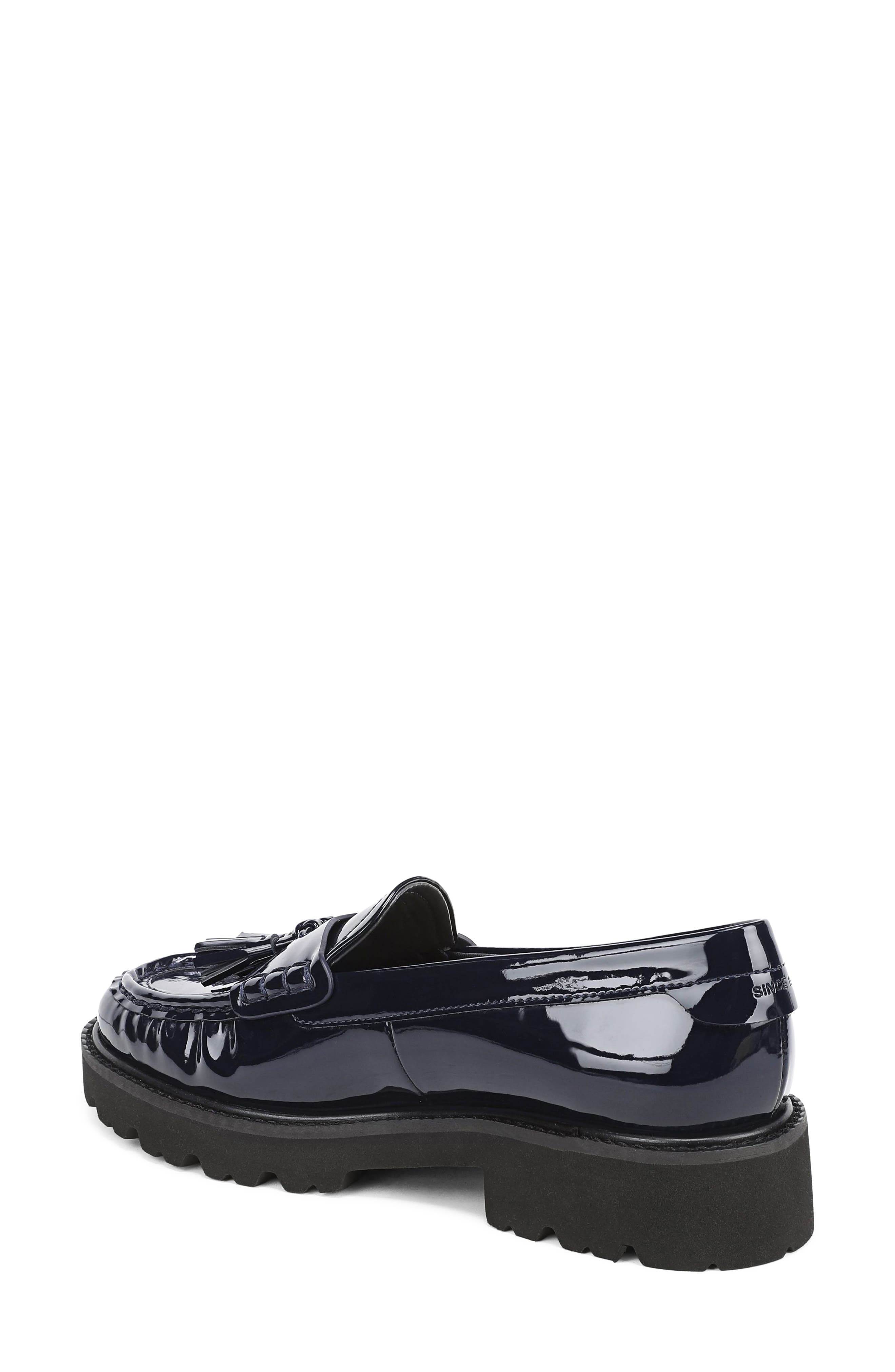 Sarika Tassel Loafer, Alternate, color, NAVY SOFT PU