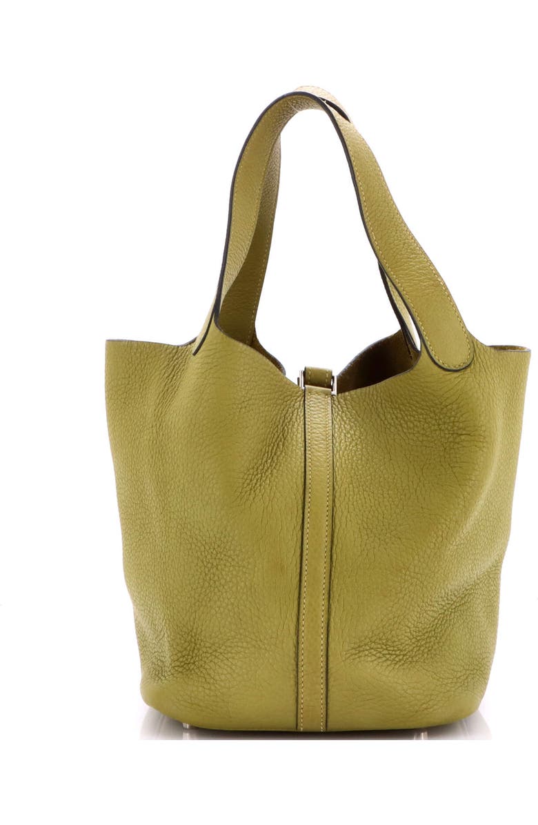 Pre-Owned Hermes Picotin Lock Bag Clemence MM, Alternate, color, Vert Chartreuse