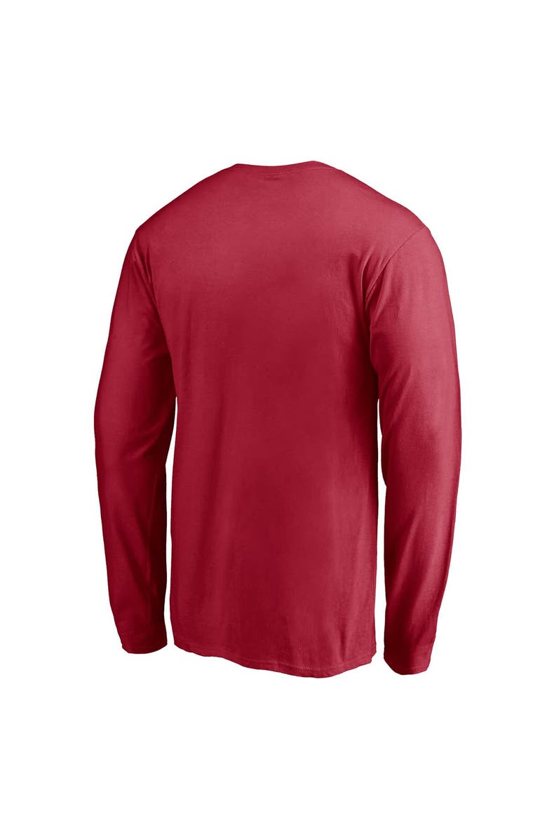 FANATICS Men's Fanatics Scarlet San Francisco 49ers Team Arc Knockout Long Sleeve T-Shirt, Alternate, color, 