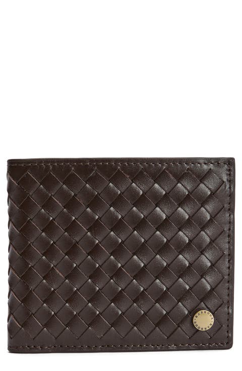 Farne RFID Woven Leather Bifold Wallet