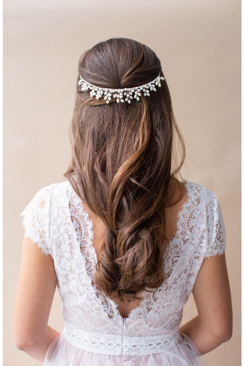 Xylia Crown Headband (Nordstrom Exclusive), Alternate, color, SILVER