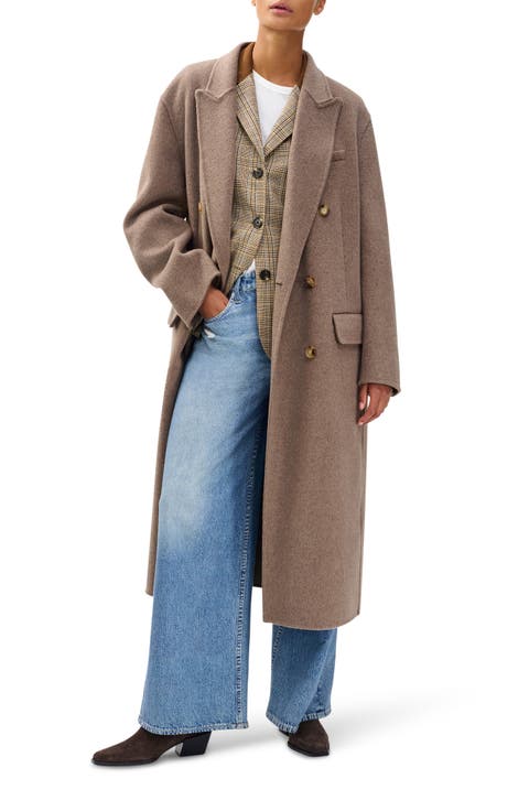 Vasso Double Breasted Wool Blend Coat