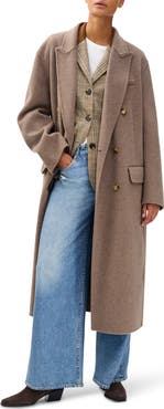 rag & bone Vasso Double Breasted Wool Blend Coat