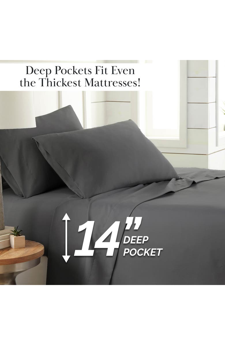 SOUTHSHORE FINE LINENS Classic Soft & Comfortable Brushed Microfiber Sheet Set, Alternate, color, Slate