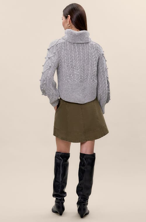 Rebecca Taylor Petra Sweater In Gray