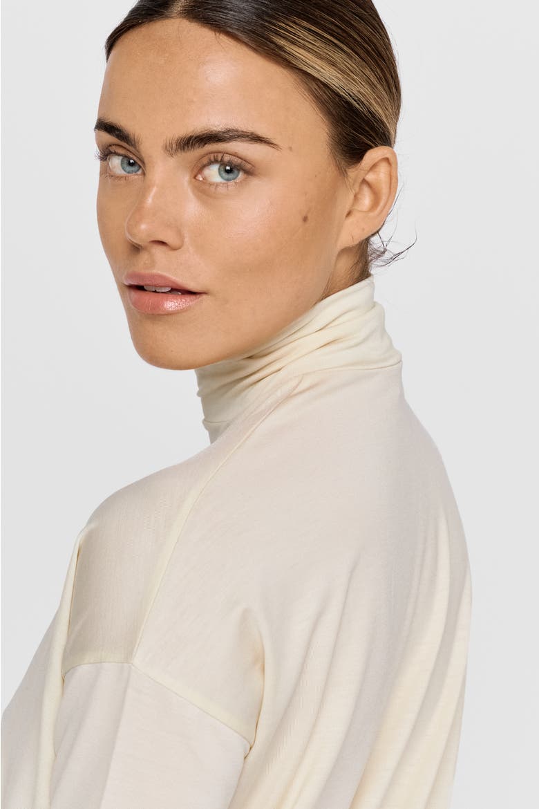 Tomasine Jersey Turtleneck Top, Alternate, color, Paper