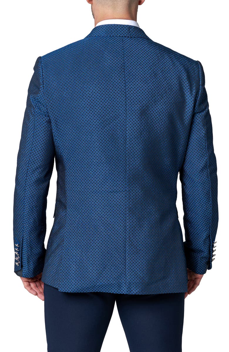 Maceoo Socrates Luxor Blue Stretch Sport Coat, Alternate, color, Blue