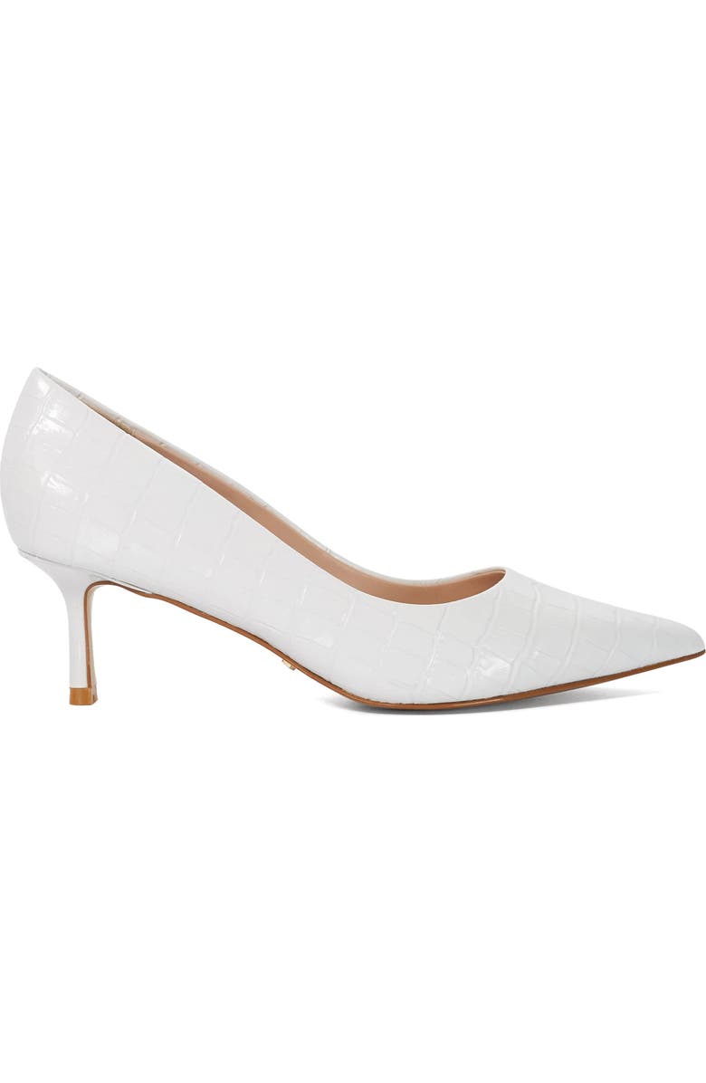 Dune London Achievable Pointed Toe Pump, Alternate, color, White