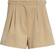Ulla Johnson Kira Pleated Cotton Shorts