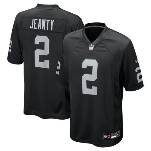Nike Ashton Jeanty Black Las Vegas Raiders 2025 Nfl Draft First Round Pick Game Jersey