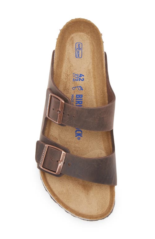 Birkenstock Arizona Soft Footbed Slide Sandal In Brown
