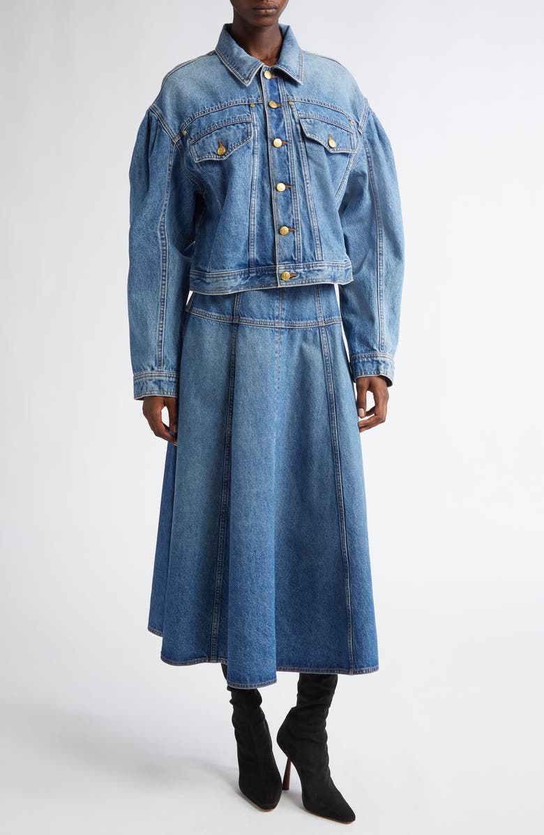 Ulla Johnson The Cosette Denim Trucker Jacket, Alternate, color,