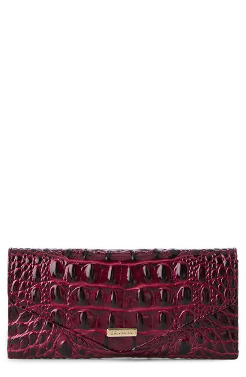 Veronica Croc Embossed Leather Wallet