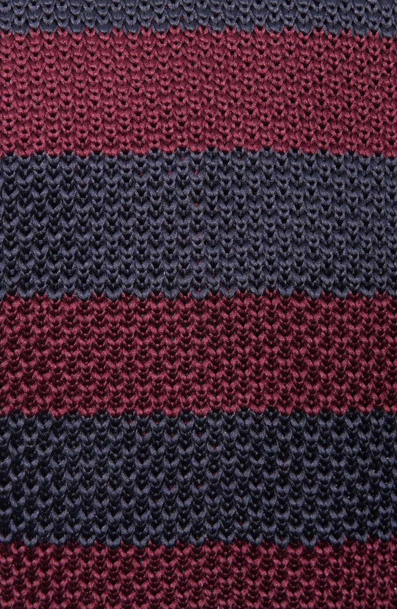 PAISLEY & GRAY Stanley Stripe Knit Tie, Alternate, color, Navy Malbec Stripe