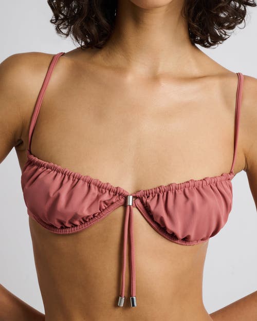 Onia Rose Bikini Top In Clay Rose