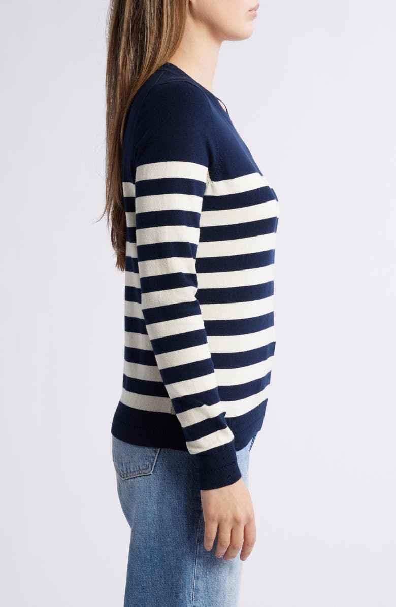 Boden Catriona Stripe Cotton Blend Sweater, Alternate, color,