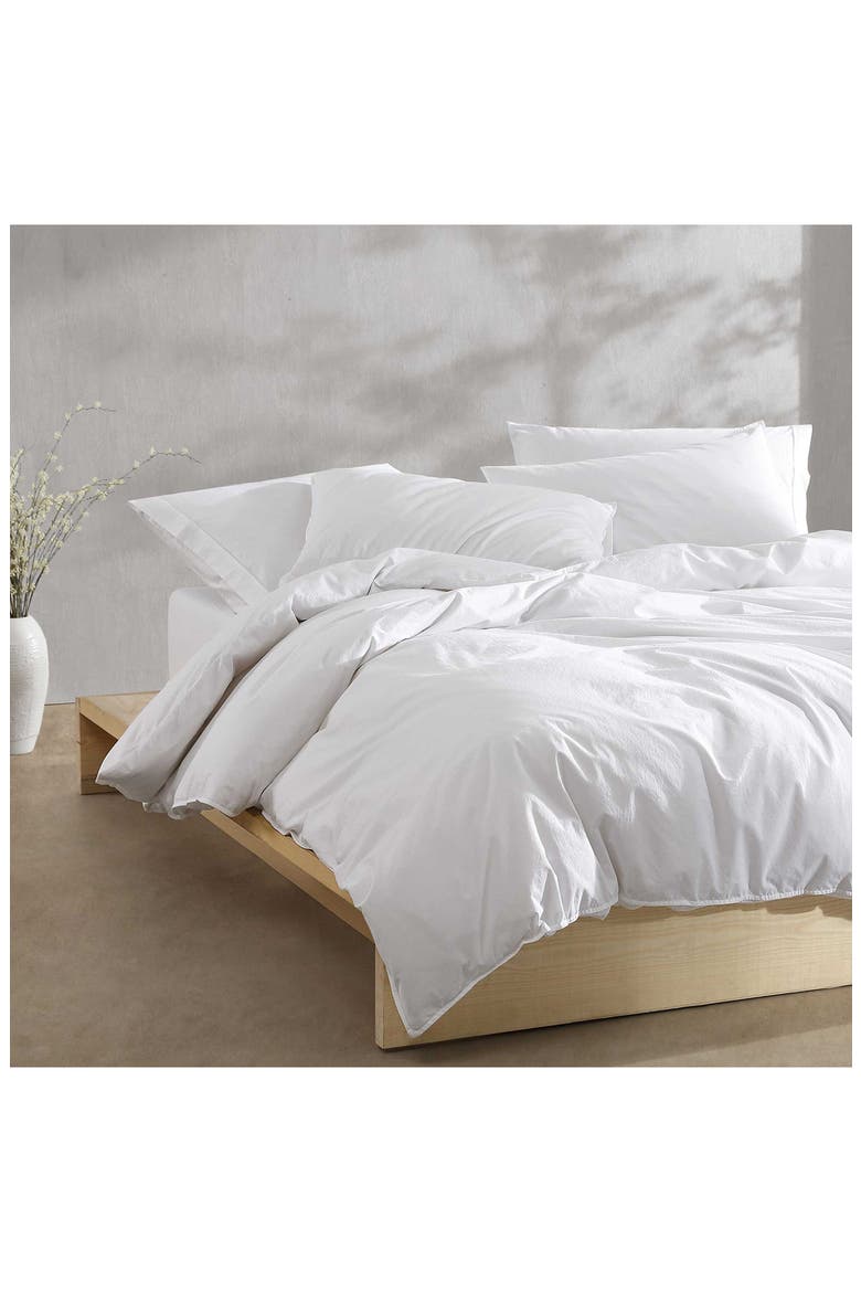 Washed Percale Comforter & Shams Set, Alternate, color, WHITE