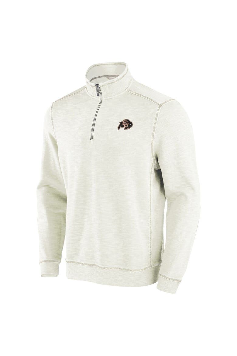 Men's Tommy Bahama Cream Colorado Buffaloes Tobago Bay Half-Zip Top, Alternate, color, Cream