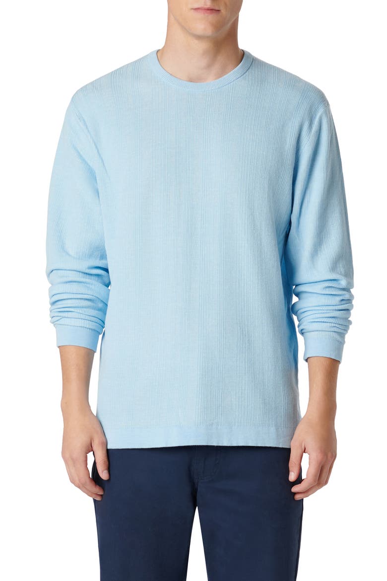 Cotton & Silk Crewneck Sweater, Main, color, SKY