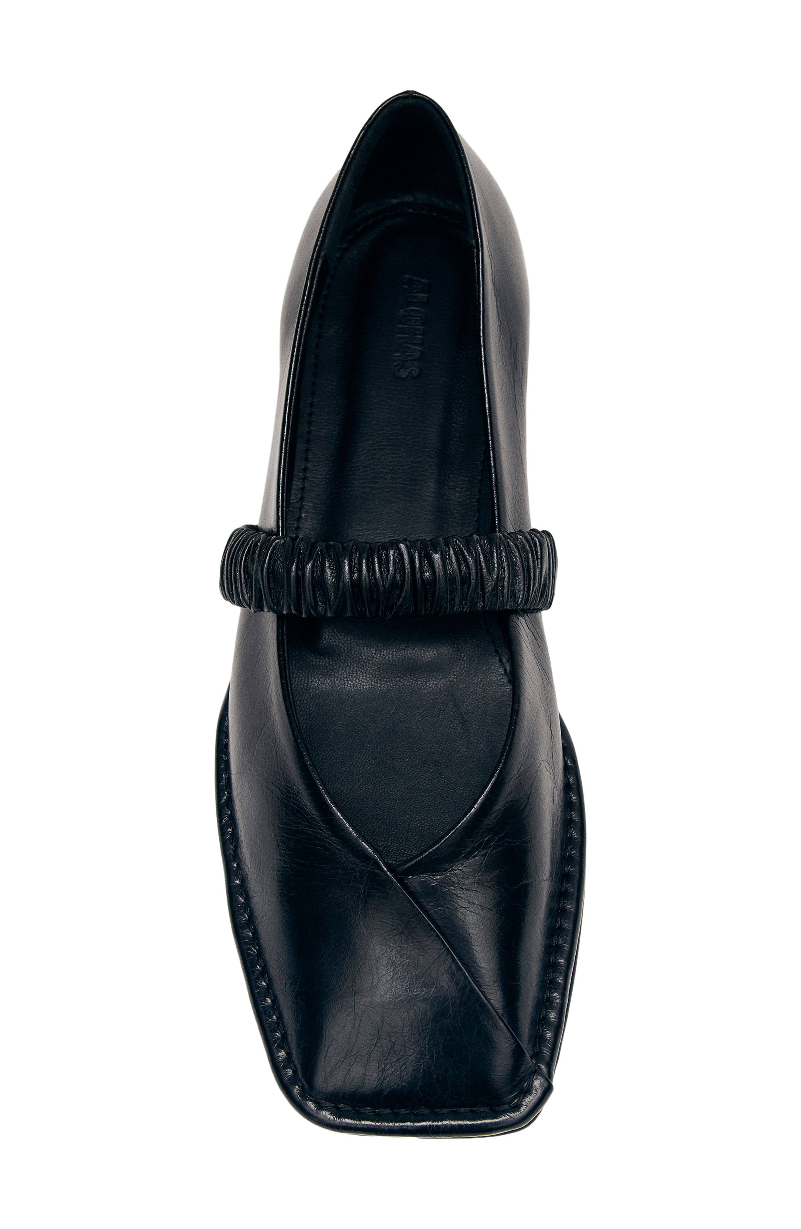 ALOHAS Lautan Square Toe Mary Jane Flat, Alternate, color, Black