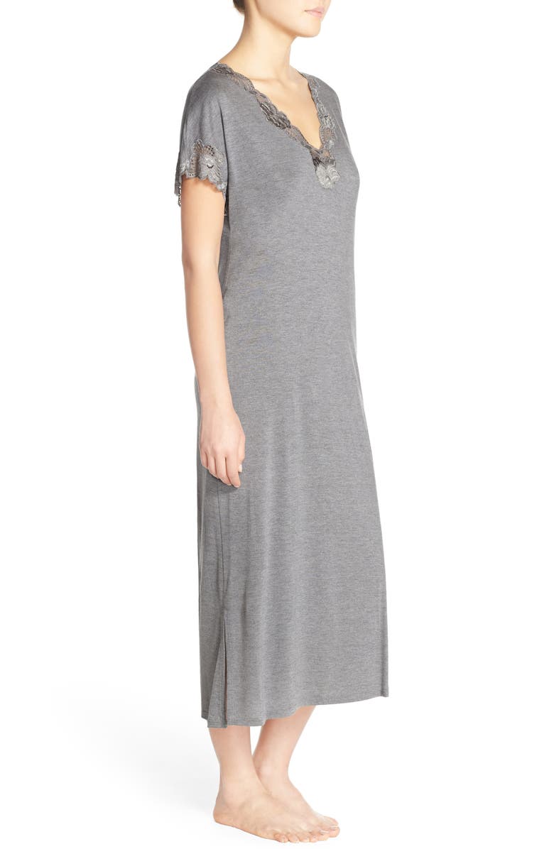 Natori 'Zen' Short Sleeve Nightgown, Alternate, color,