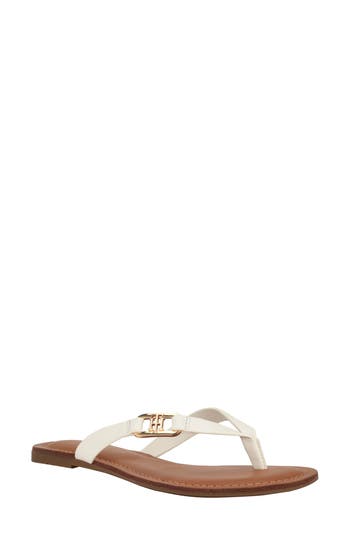 Tommy Hilfiger Liande Thong Sandal In White