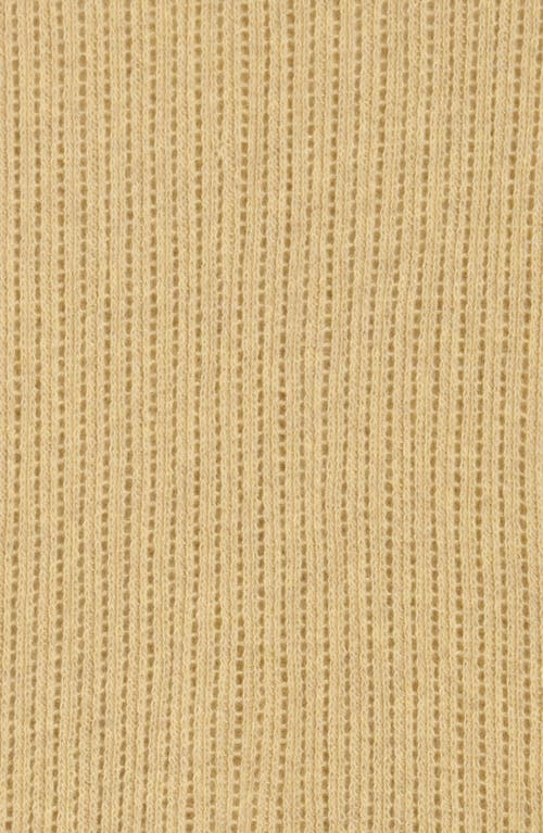 Portolano Open Knit Wrap Scarf In Yellow