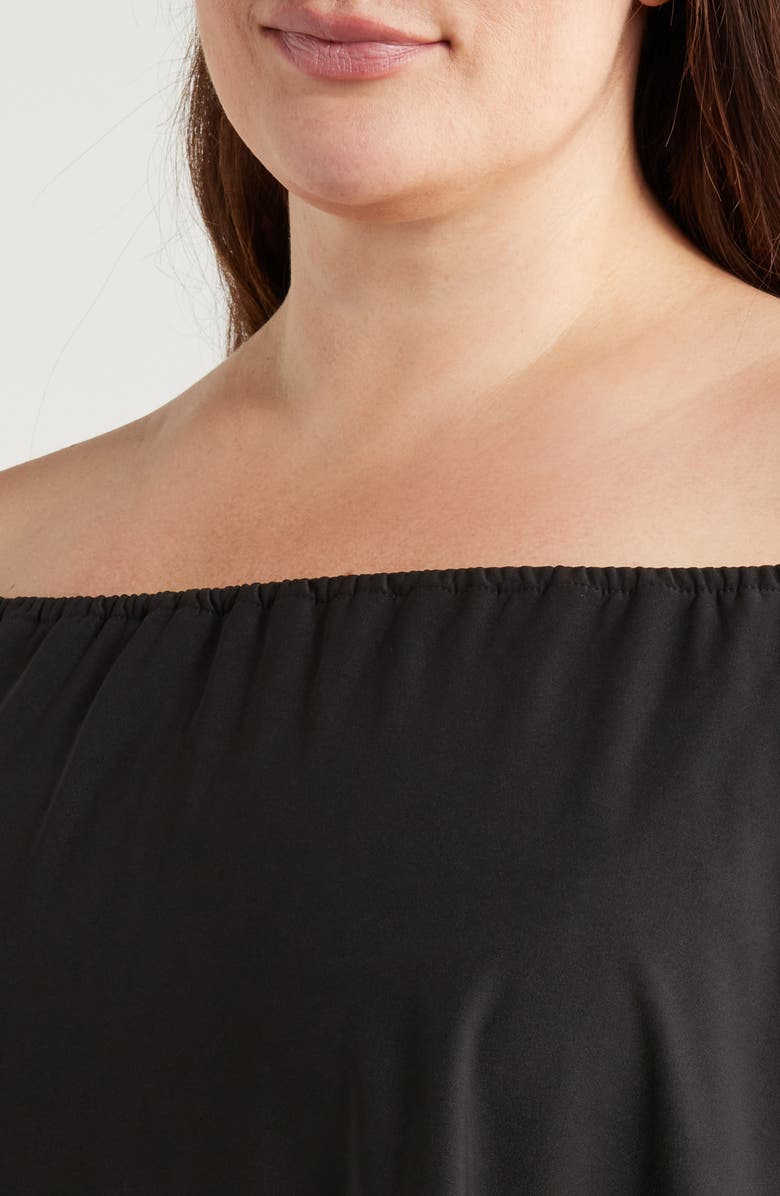 24seven Comfort Apparel Convertible Neck Body-Con Dress, Alternate, color, Black