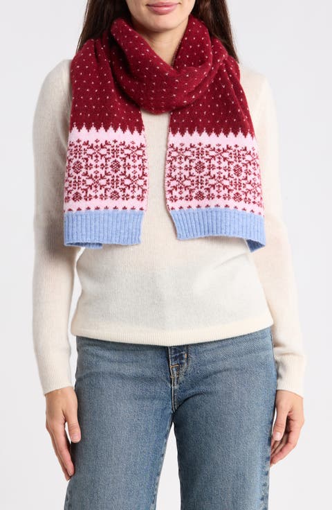 Fair Isle Skinny Scarf
