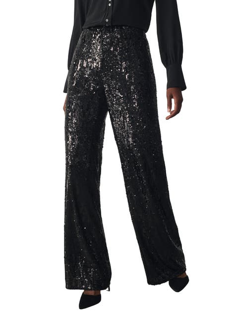 Arezzo Sequin High Waisted Trousers