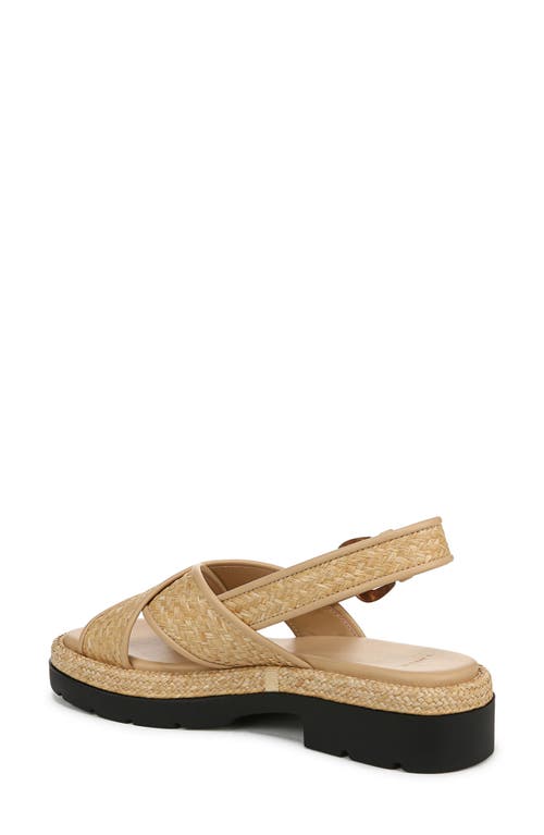 Vince Helena Raffia Lug-sole Sandals In Toasted Wheat