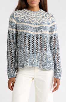 Theory Chevron Felted Wool & Cashmere Knit Sweater