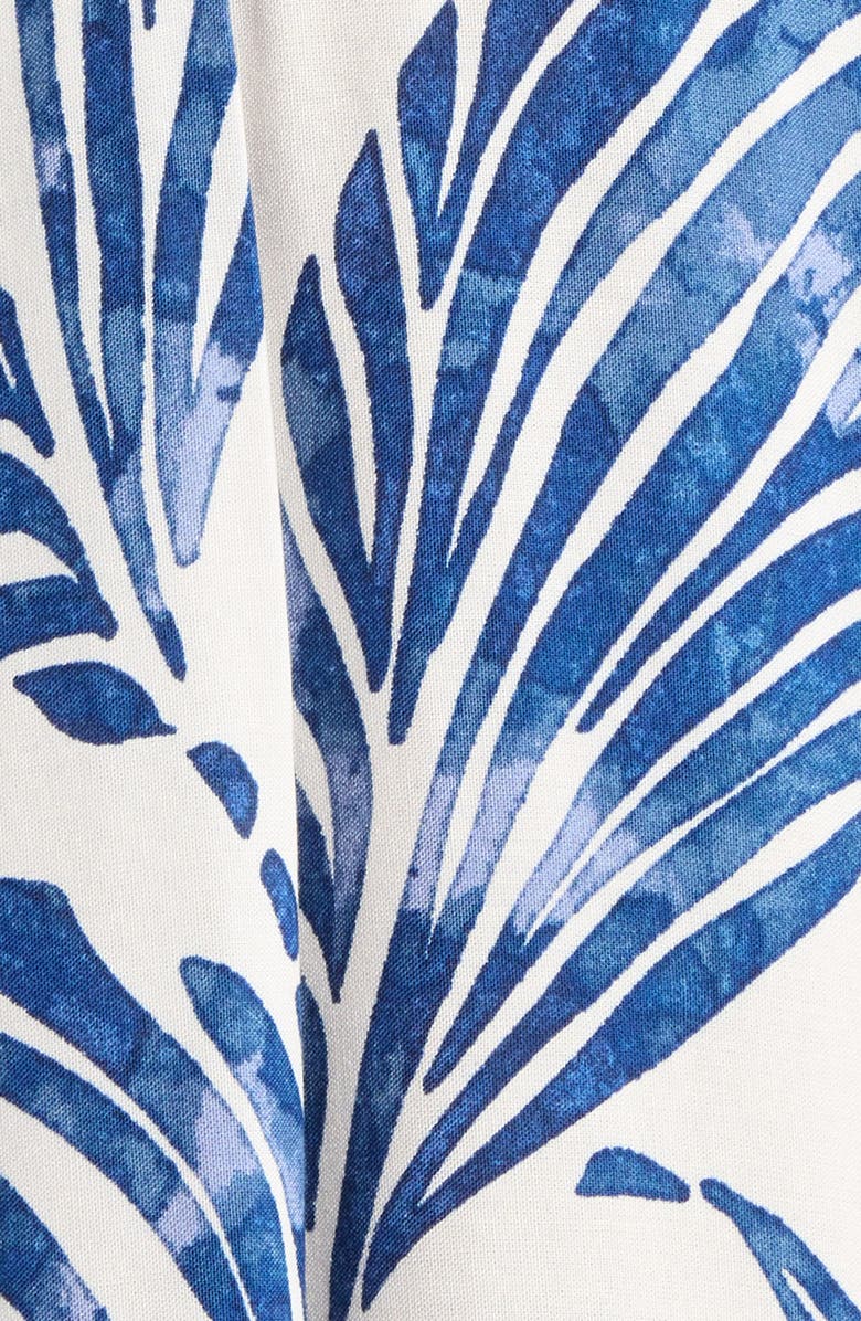 CeCe Leaf Print Sundress, Alternate, color, New Ivory