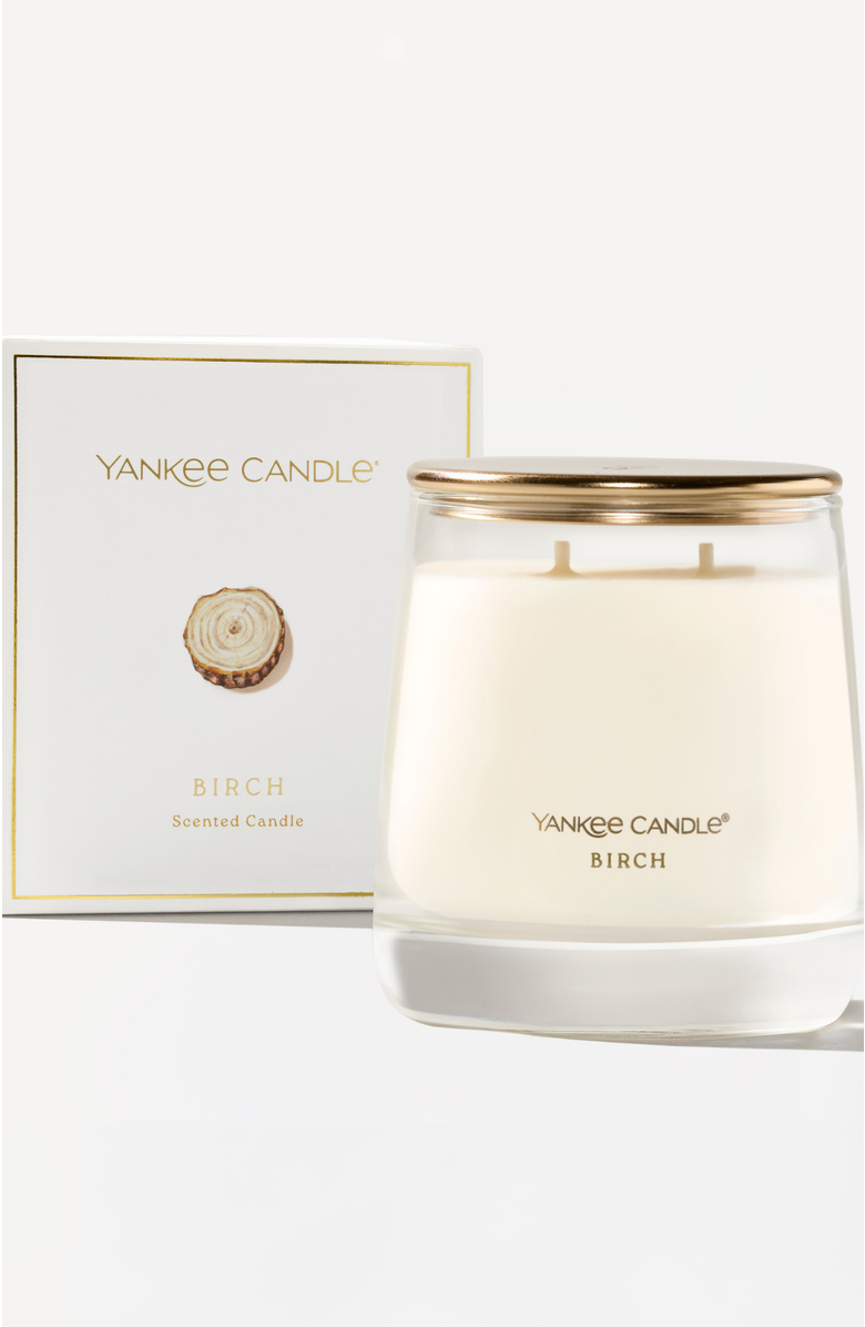 YANKEE CANDLE Birch Premium Scented Candle, Alternate, color, White