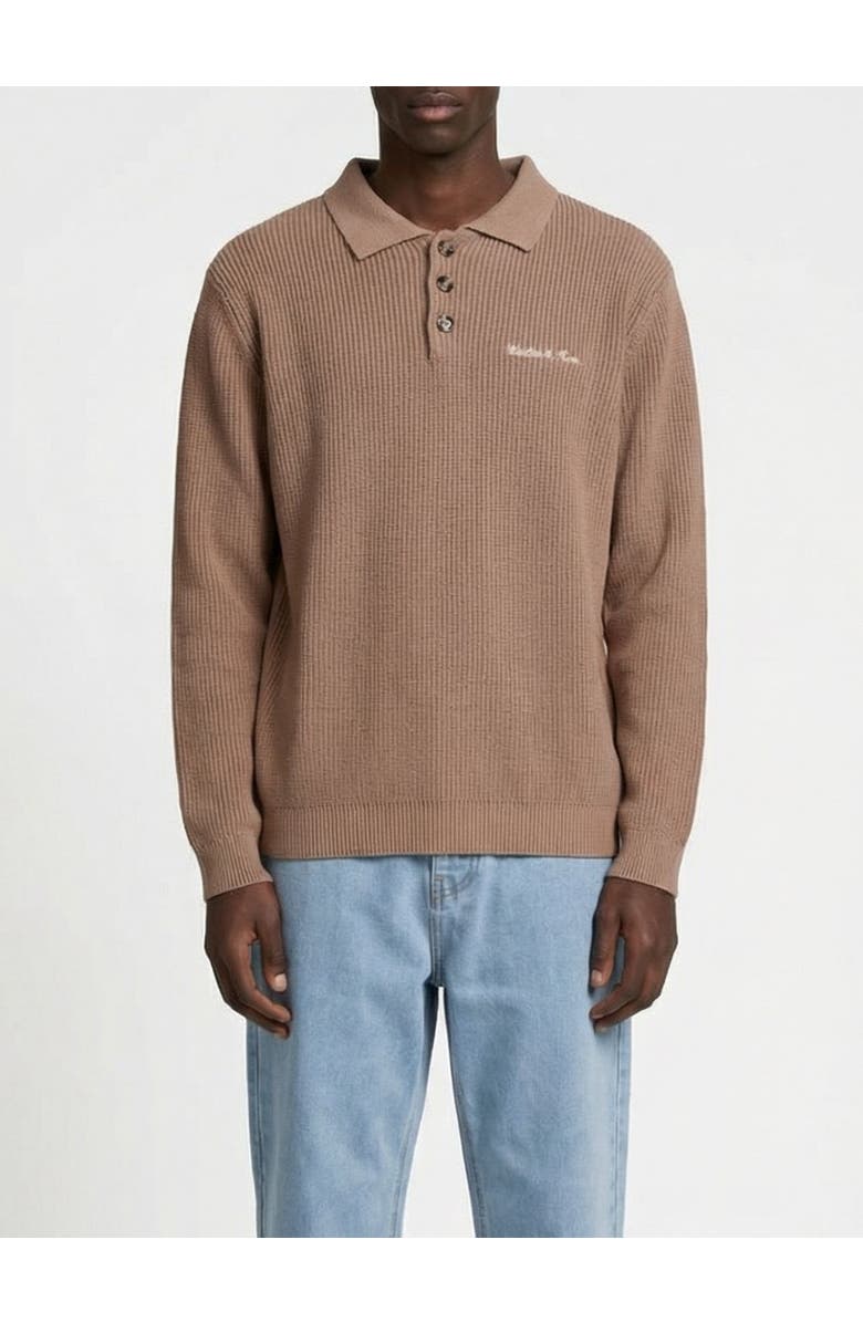 Walker & Hunt Lando Oversized Polo Collar Sweater, Alternate, color, Mocha