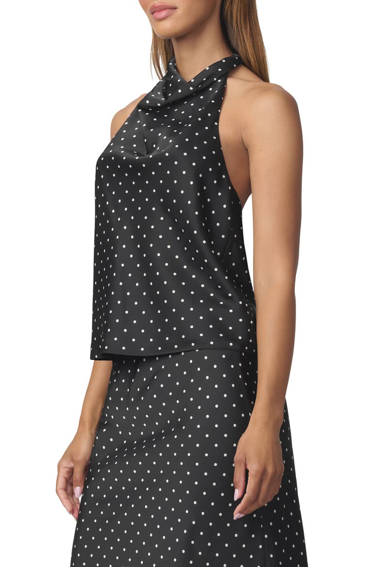 The Ines Halter Top, Alternate, color, BLACK POLKA DOT