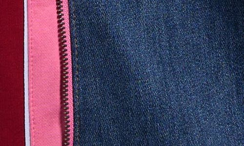 Tractr Kids' Track Stripe Wide Leg Jeans In Blue