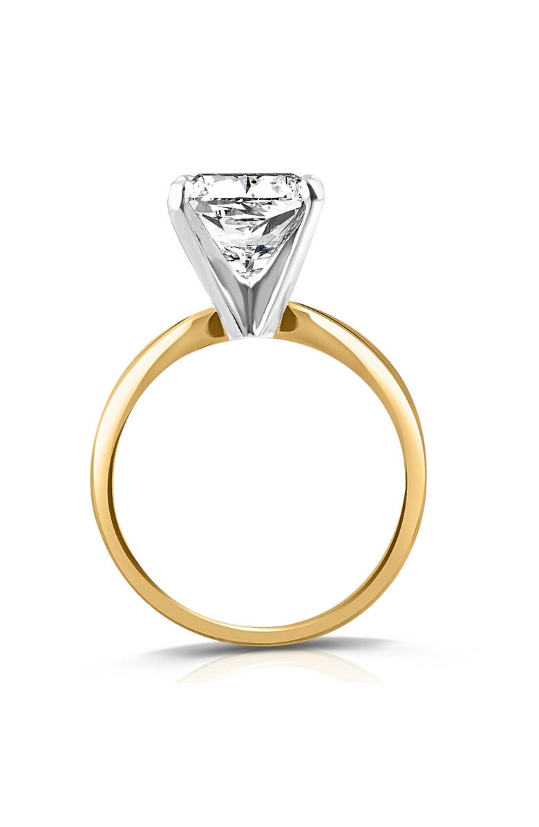 Bliss Diamond 4 Ct 14k Two Tone Certified Lab Grown Cushion Diamond Engagement Ring, Alternate, color, 14K Yellow Gold