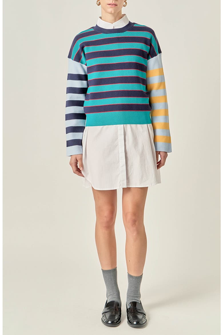 Striped Knit Top, Alternate, color, MULTI