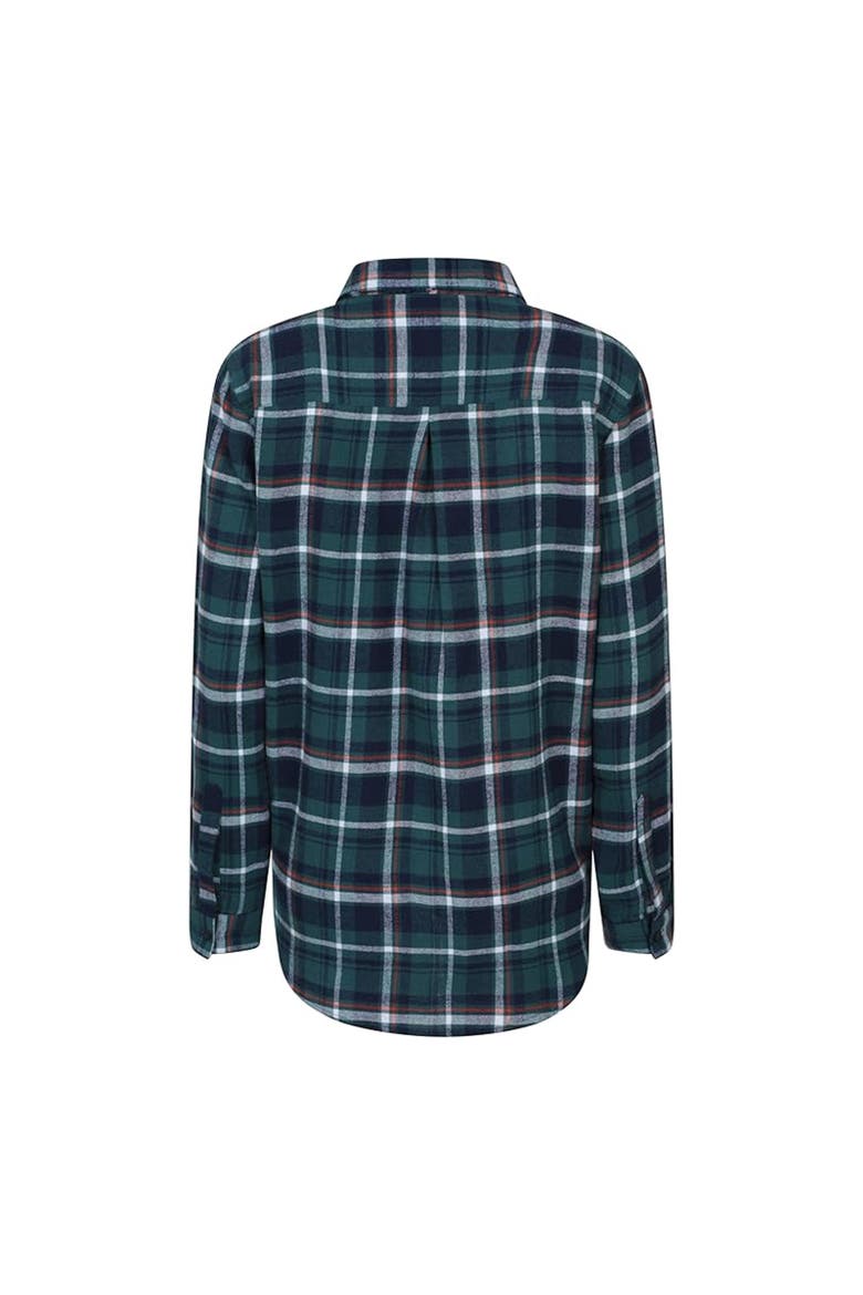 Balsam Brushed Flannel Longline Shirt, Alternate, color, Teal