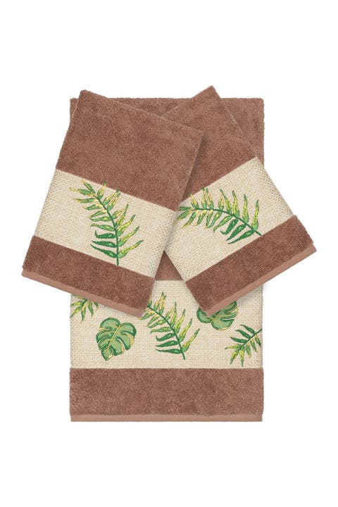Zoe 3-Piece Embellished Towel - Latte