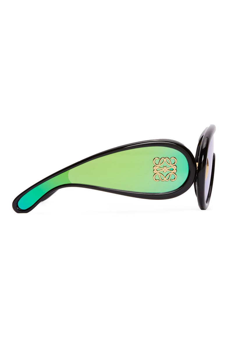 x Paula's Ibiza 56mm Mask Sunglasses, Alternate, color, BLK/HRN/BLU