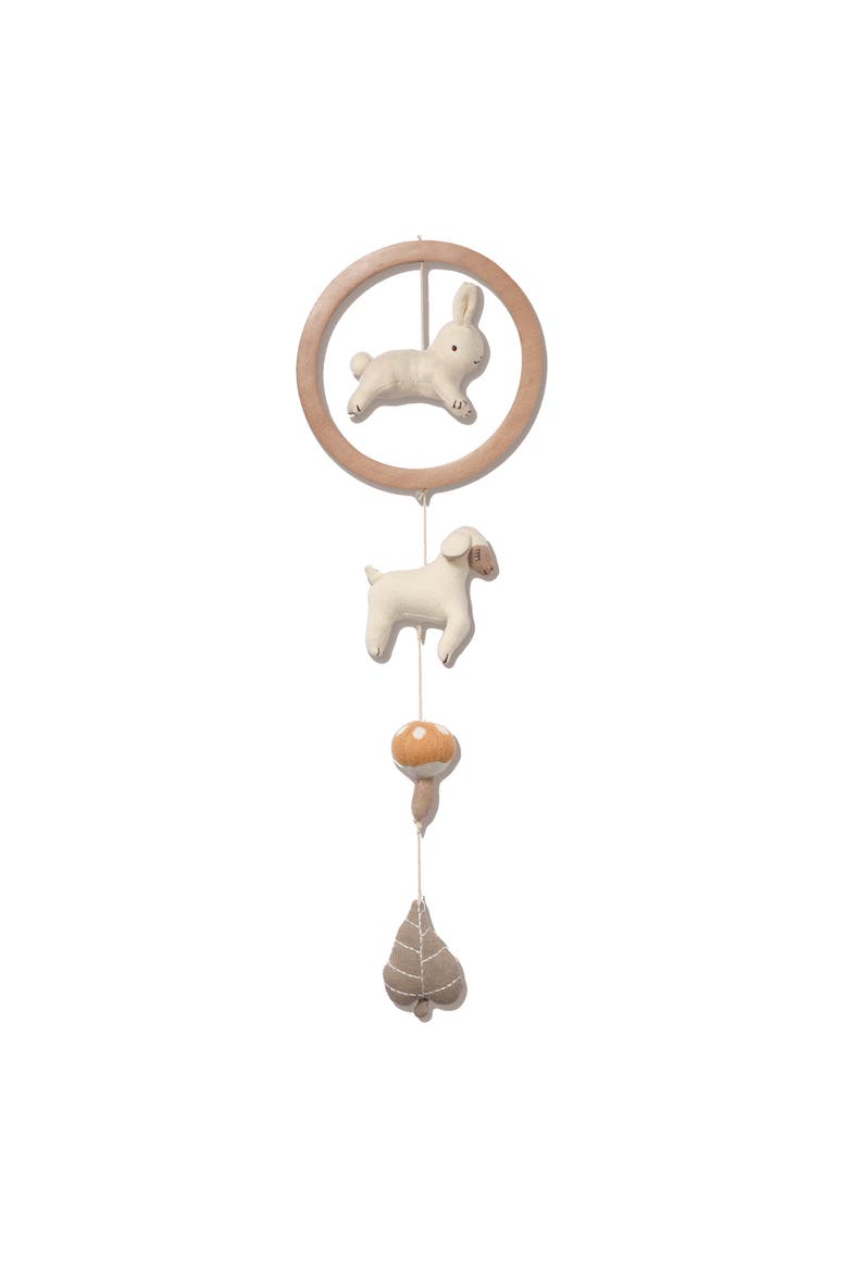 Organic Meadow Wood Musical Baby Crib Mobile Soother Toy/Decor, Alternate, color, Cream