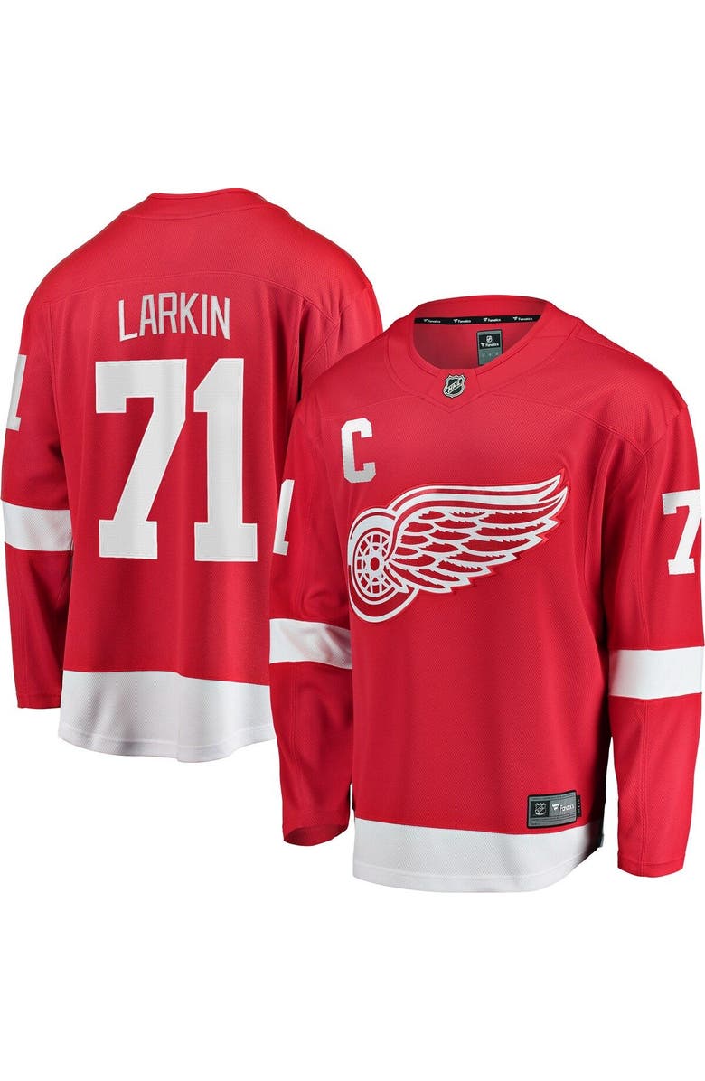 FANATICS Men's Fanatics Branded Dylan Larkin Red Detroit Red Wings Home Captain Premier Breakaway Player Jersey, Alternate, color, 