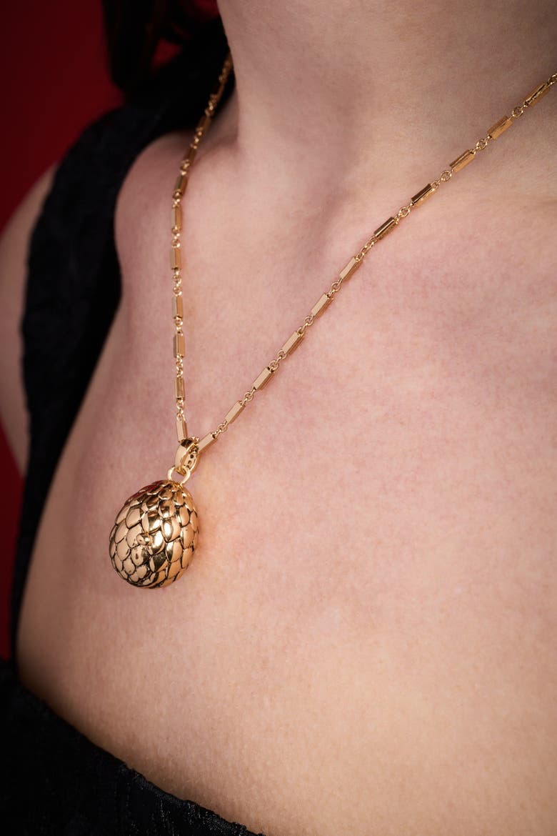 House of the Dragon Dragon Egg Locket Pendant, Alternate, color, Gold