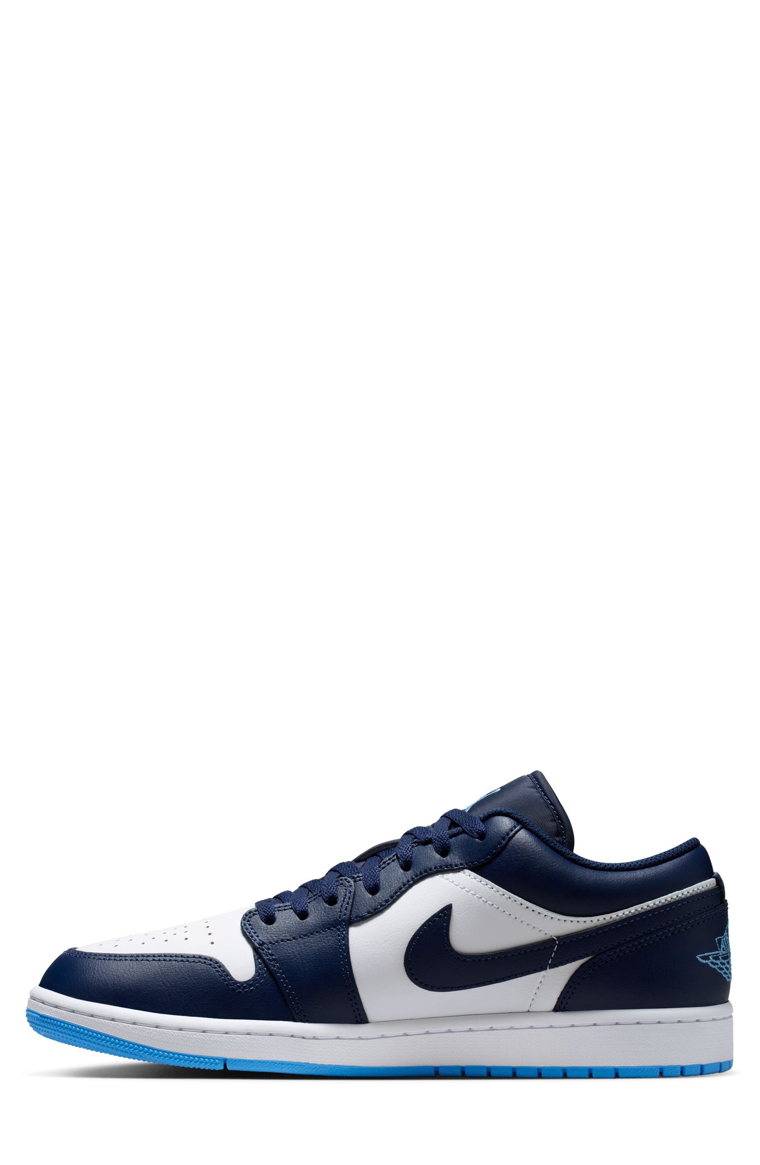 Air Jordan 1 Low Basketball Sneaker, Alternate, color, 404 MNNAVY/UNVBLU
