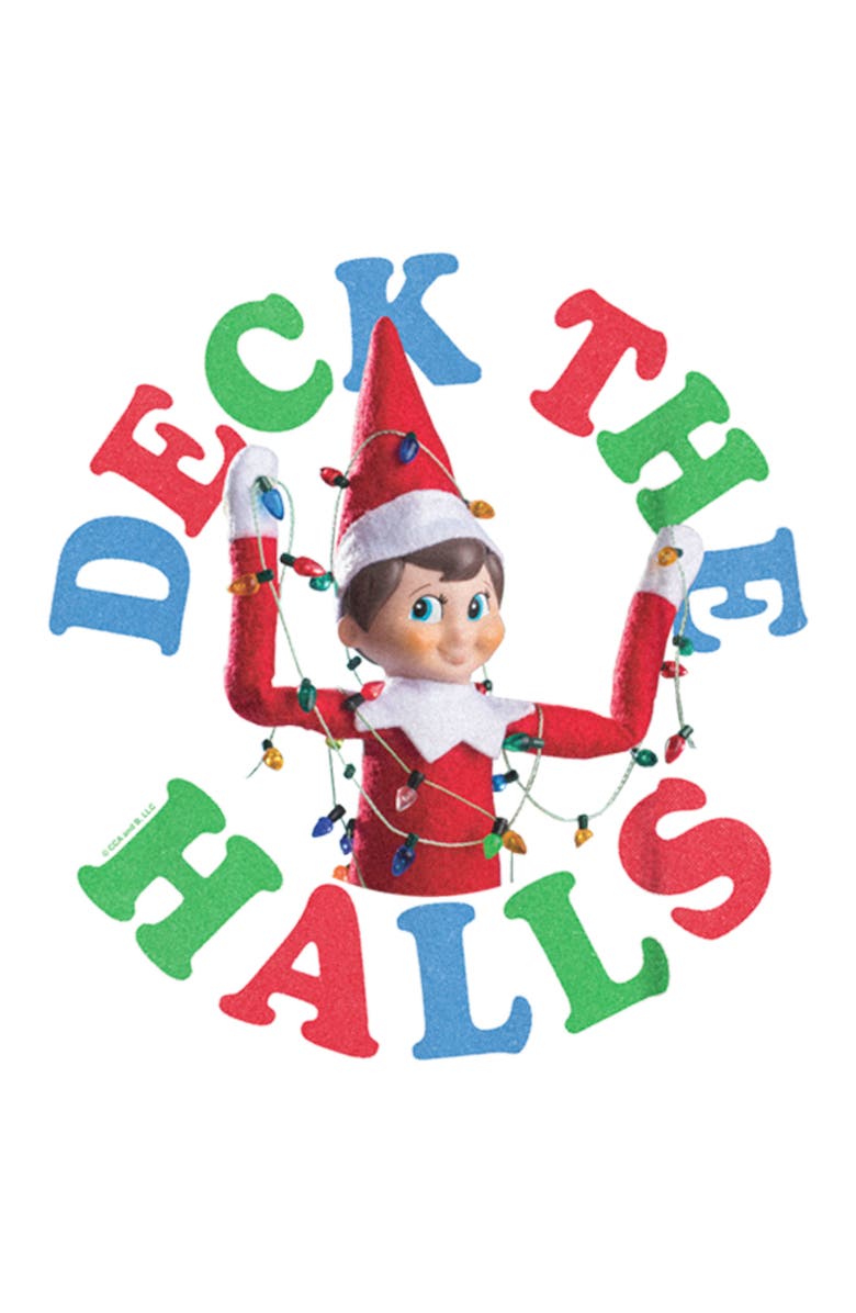 THE ELF ON THE SHELF Boy's The Elf on the Shelf Deck the Halls Graphic T-Shirt, Alternate, color, White