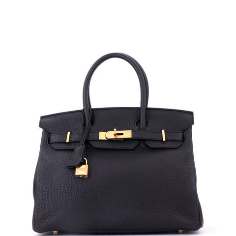Birkin Handbag Black Togo with Rose Gold Hardware 30
