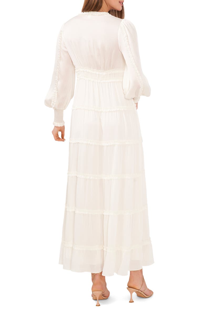Cecile Scoop Neck Ruffle Maxi Dress
